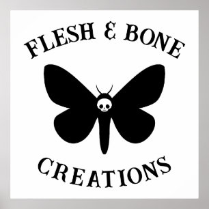 ゴシックDeath Moth Logo Generator Small Business ポスター