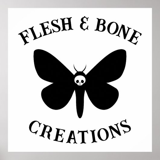 ゴシックDeath Moth Logo Generator Small Business ポスター (正面)