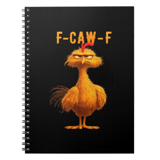 ゴシックF-Caw-Fクロウ面白いユーモア ノートブック (正面)