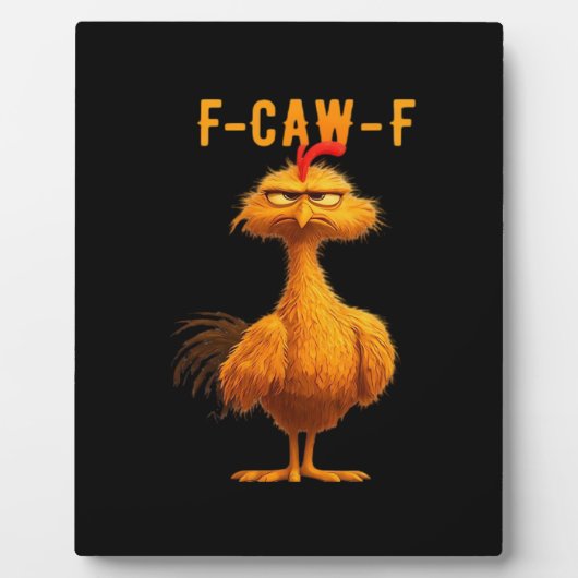 ゴシックF-Caw-Fクロウ面白いユーモア フォトプラーク (正面)