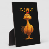 ゴシックF-Caw-Fクロウ面白いユーモア フォトプラーク (側面)