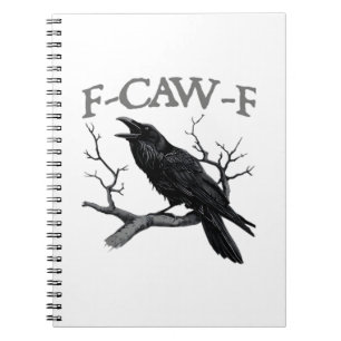 ゴシックF-Caw-F面白いカラスのユーモアエッセンシャルヴィンテージ ノートブック