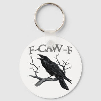 ゴシックF-Caw-F おもしろカラス ユーモア エッセンシャル ヴィンテージ キーホルダー