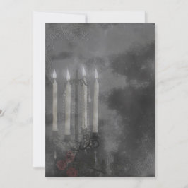 ゴシックGlow Candle Lightバラ結婚セット 招待状