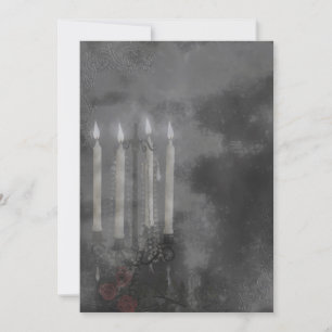 ゴシックGlow Candle Lightバラ結婚セット 招待状