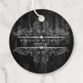 ゴシックHalloweddingスクロールワークB&W ID866 フェイバータグ (正面)