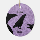 ゴシックI Love Ravens セラミックオーナメント (左)