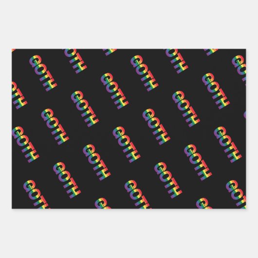 ゴシックLGBTQ+レジェンボゲン ラッピングペーパーシート (正面)