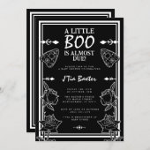 ゴシックLittle Booブラックスピリットボードベビーシャワー 招待状 (正面/裏面)