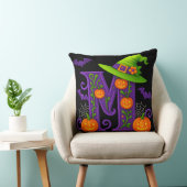 🎃ゴシックMイニシャルハロウィーン装飾用クッション🎃 クッション (椅子)