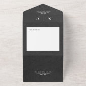 ゴシックMoody Black エレガント Photo No Dinner オールインワン招待状 (外側)