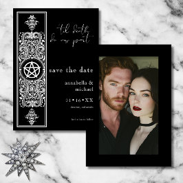 ゴシックPentagram Stat白黒結婚写真 セーブザデート