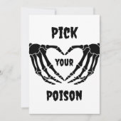 ゴシックPick Your Poison Halloween Baby Shower Sign 招待状 (正面)