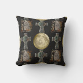 ゴシックR.I.P.ヘッドストーンセルティッククロスフルムーンアート クッション (正面)