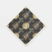 ゴシックR.I.P.ヘッドストーンセルティッククロスフルムーンアート スタンダードランチョンナプキン (角)