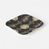 ゴシックR.I.P.ヘッドストーンセルティッククロスフルムーンアート ペーパープレート (傾斜あり)