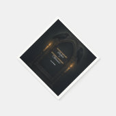 ゴシックRavenキャンドルライトアー結婚チ スタンダードカクテルナプキン (角)