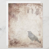 ゴシックRavenヴィンテージパーチメントスクラップブック紙 (正面/裏面)