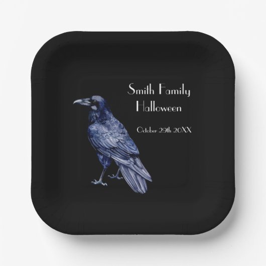 ゴシックRaven何か悪いハローウィンパーティ ペーパープレート (正面)