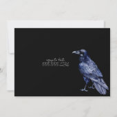 ゴシックRaven何か悪いハローウィンパーティ 招待状 (裏面)