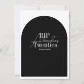 ゴシックRIP 20s 30th Birthdayパーティー白黒 招待状 (裏面)