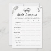 ゴシックScattergoriesブライダルシャワーゲームカード 招待状 (正面)