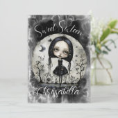 ゴシックSweet sixteen誕生日パーティーへの招待 招待状 (スタンド正面)