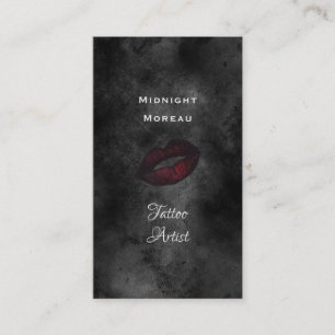 ゴシックTattoo Artist Red Lips QRコード 名刺
