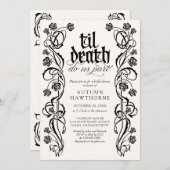 ゴシックTilデスブライダルシャワー 招待状 (正面/裏面)
