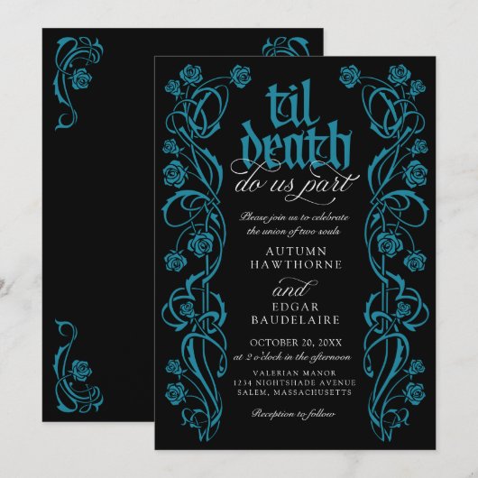 ゴシックTil結婚 Death's 招待状 (正面/裏面)