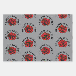 ゴシックTil Death私たちパーツラッピング紙 ラッピングペーパーシート