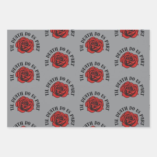 ゴシックTil Death私たちパーツラッピング紙 ラッピングペーパーシート (正面)