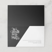 ゴシックTil Death Do Usパート白黒結婚 プレイスカード (外部開封)