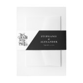 ゴシックTil Death Do Usパート白黒結婚 招待状ベリーバンド (正面例)