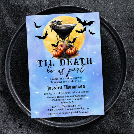 ゴシックTil Death Do Us Part Martiniブライダルシャワー 招待状