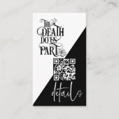 ゴシックTil Death Do Us Part QR's 結婚詳細 エンクロージャーカード (正面)