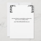 ゴシックTill Death Do Us Part Skeleton 結婚's セーブザデート (裏面)