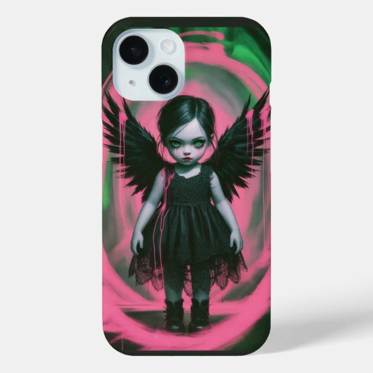 ゴシックWing GirlハロウィーンアートiPhone / iPadケース Case-Mate iPhoneケース (裏面)