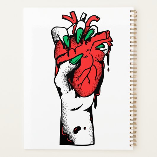 ゴシッグランジク手持ちハートアートワーク プランナー手帳 (裏面)