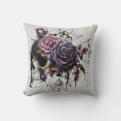 ゴシッシンプルクバラ&スカルハローウィンパーティ クッション (正面)