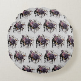 ゴシッシンプルクバラ&スカルハローウィンパーティ ラウンドクッション