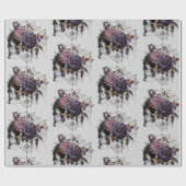 ゴシッシンプルクバラ&スカルハローウィンパーティ ラッピングペーパー (フラット)