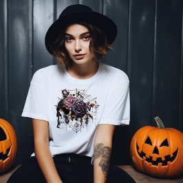 ゴシッシンプルクバラ&スカルハローウィンパーティ Tシャツ