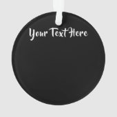 ゴシッスタイリッシュクブラックエモ写パーソナライズされた真文字 オーナメント (裏面)