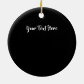 ゴシッスタイリッシュクブラックエモ写パーソナライズされた真文字 セラミックオーナメント (裏面)