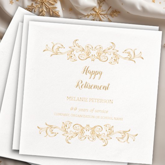 ゴシッビクトリアンクな幸福の退職 箔ナプキン