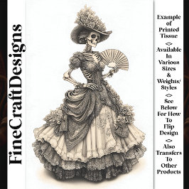 ゴシッビクトリアンクな服装のスケルトンAH9デコページ 薄葉紙