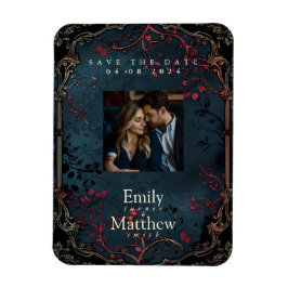 ゴシッビクトリアンクのエレガンス結婚式の日付を保存 マグネット