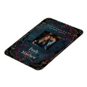 ゴシッビクトリアンクのエレガンス結婚式の日付を保存 マグネット (左側)