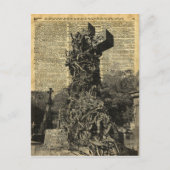 ゴシッビクトリアンクの墓、墓石ハロウィーンアート ポストカード (正面)